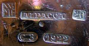 WMF mark  used from 1922 (or earlier) until 1925 (or later)