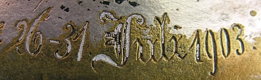 inscriptions on WMF Art Nouveau vase, issued in 1903