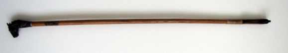 Russian riding crop with silver horse head