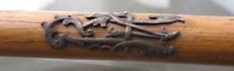 Russian riding crop with silver horse head