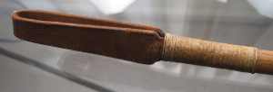 Russian riding crop with silver horse head