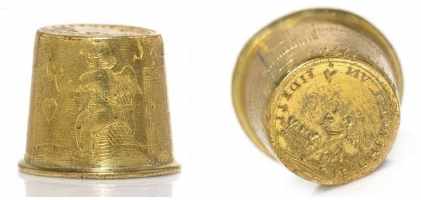 elaborate liners with engraved scenes and engraved tops  intended to be used also as seals