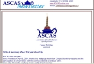 ASCAS Newsletter #12 pril 2005