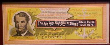 an ancient carboard case of The Wm. Rogers Manufg. Co