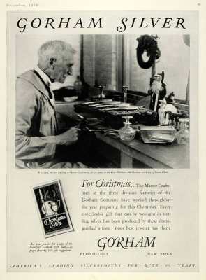 a 1925 advertisement of Gorham Silver 'for Christmas'