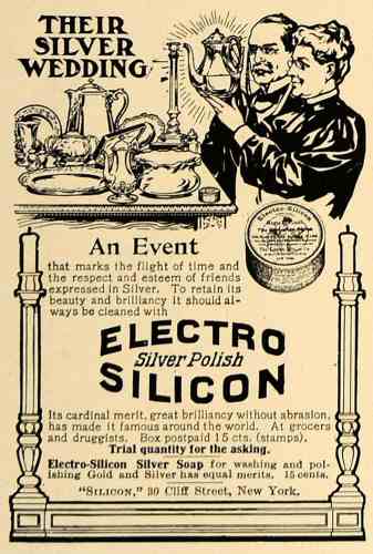 a 1906 advertisement of SILICON Electro Silver Polish