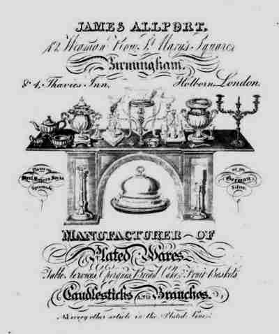 James Allport, Birmingham, advertisement