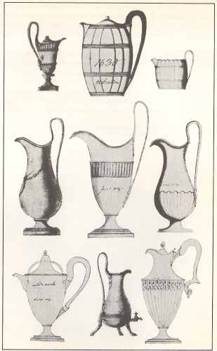 jug designs from Matthew Boulton's first pattern book