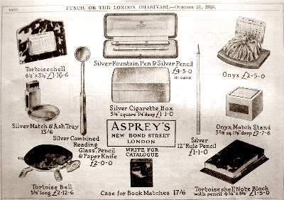 a 1925 advertisement of Asprey's, London