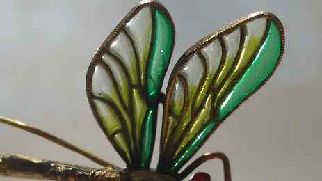 Close-up of plique--jour wings