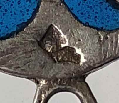Antique Silver plique--jour Religious medallion: hallmark