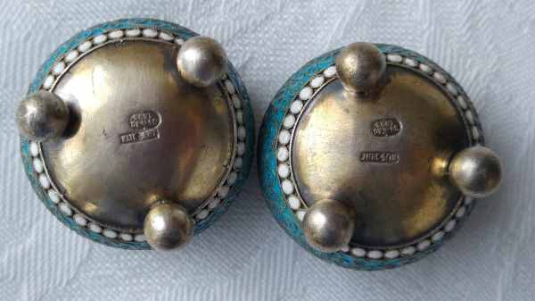 Hallmarks on silver Russian salt cellars