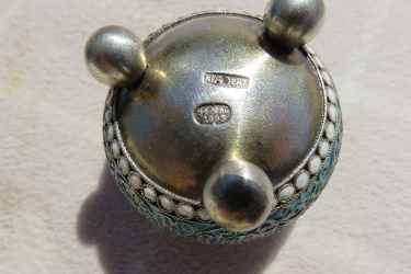 Hallmarks on silver Russian salt cellars