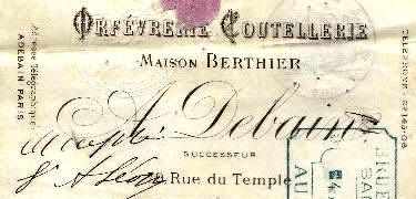 Maison Berthier invoice head