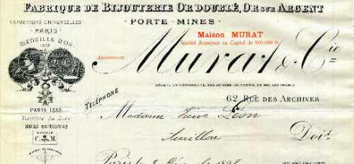 Maison Murat invoice head
