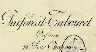 Puiforcat Tabouret invoice head