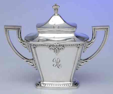 sterling sugar bowl designed by Kintz in the Trianon pattern