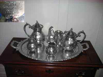 silverplate tea and coffee set