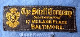 Cloth silver wraps showing the street name changes