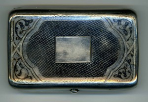 Russian silver tobacco box