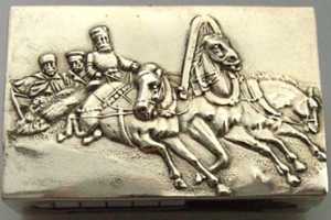 Russian matchbox holder: maker Rukawischnikov