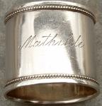 silver napkin ring: P. Latkovski