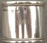 silver napkin ring: P. Latkovski