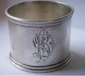 silver napkin ring: S. Matveij