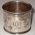 silver napkin ring: N. Pawlov