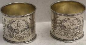 silver napkin ring: I. Sazikov