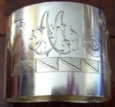 silver napkin ring: 13th Artel