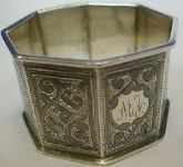 silver napkin ring: unknown master