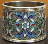 silver napkin ring: A.Postnikov