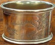 silver napkin ring: P. Dmitrijev