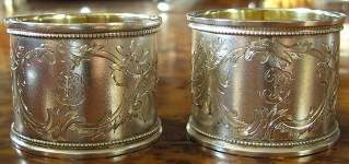 silver napkin ring: I. Khlebnikov