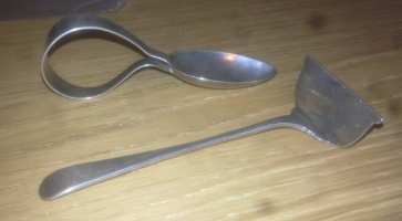 silver baby feeding set