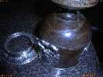 wooden and silver cup