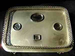 a Portuguese silver: possibly an inkwell