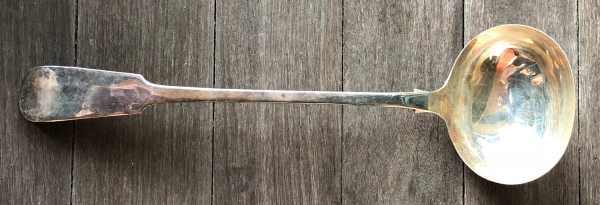 silverplate ladle marked APEX