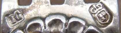 silver christening set: spoon and fork