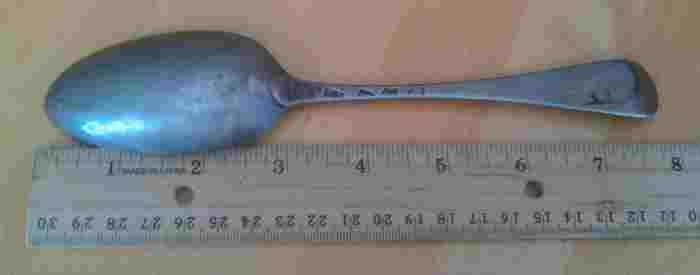 silver spoon, London 1751, maker James Tookey