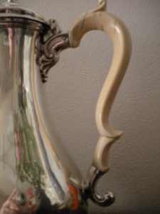 silver coffee pot