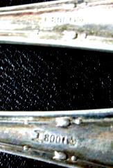 fork, knife and spoons: marks