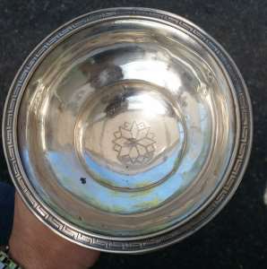 silver comport, presumably Russian