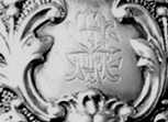 E.E.H monogram in the cartouche on the brush
