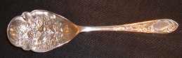 silver plate berry spoon made by J.H. Potter