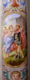 oval scenes on the handle