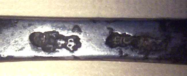 silver fork recovered from a French shipwreck