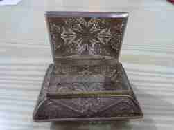 silver filigree spice box