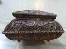 silver filigree spice box